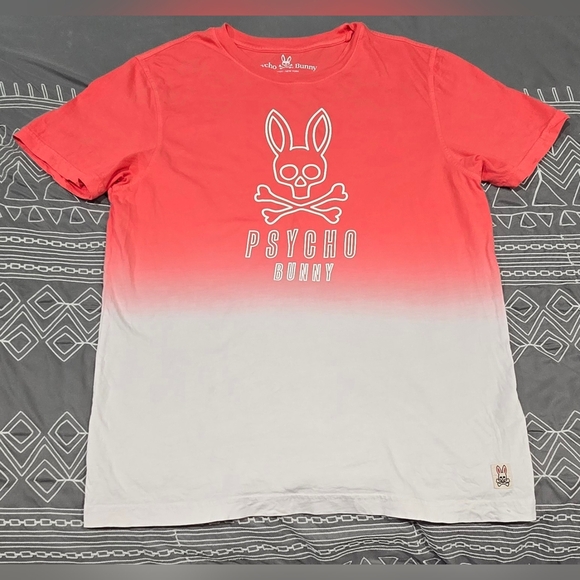 Psycho Bunny Other - Psycho Bunny Men's Logo Coral And White Tshirt Size 5(M)